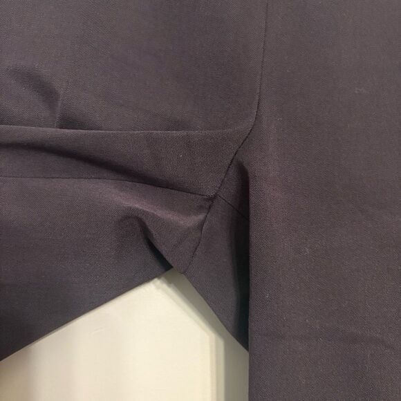 Talbots Womens Dark Brown Pleated Side Zip Dress Pants Trousers Petite 6 - Picture 5 of 8